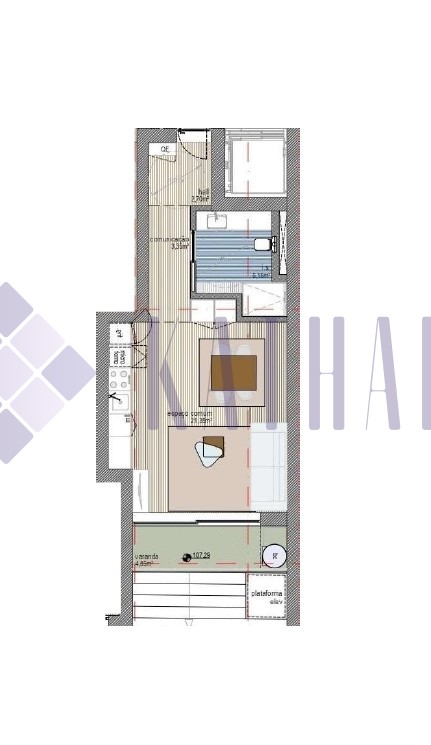 Apartamento T0 - Varandas D' Avenida